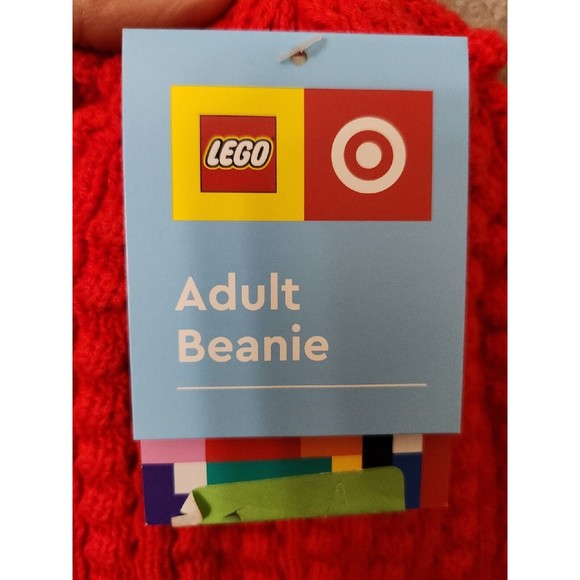 LEGO Target Collection Minifigure Patch Beanie Hat Adult Size Red NEW - Picture 5 of 5